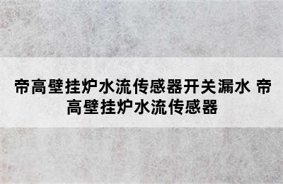 帝高壁挂炉水流传感器开关漏水 帝高壁挂炉水流传感器